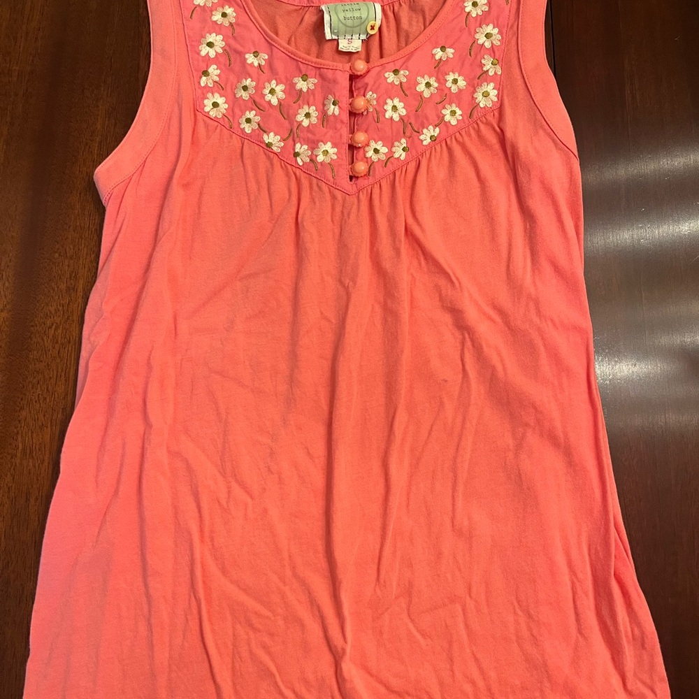 Pink Embellished Sleeveless Tank Top